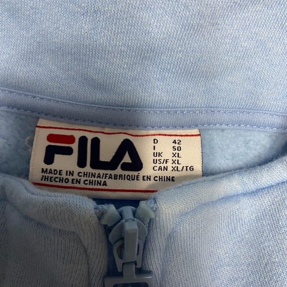 Fila Women's Black, White, and Light Blue Sweatshirt - Picture 3 of 4